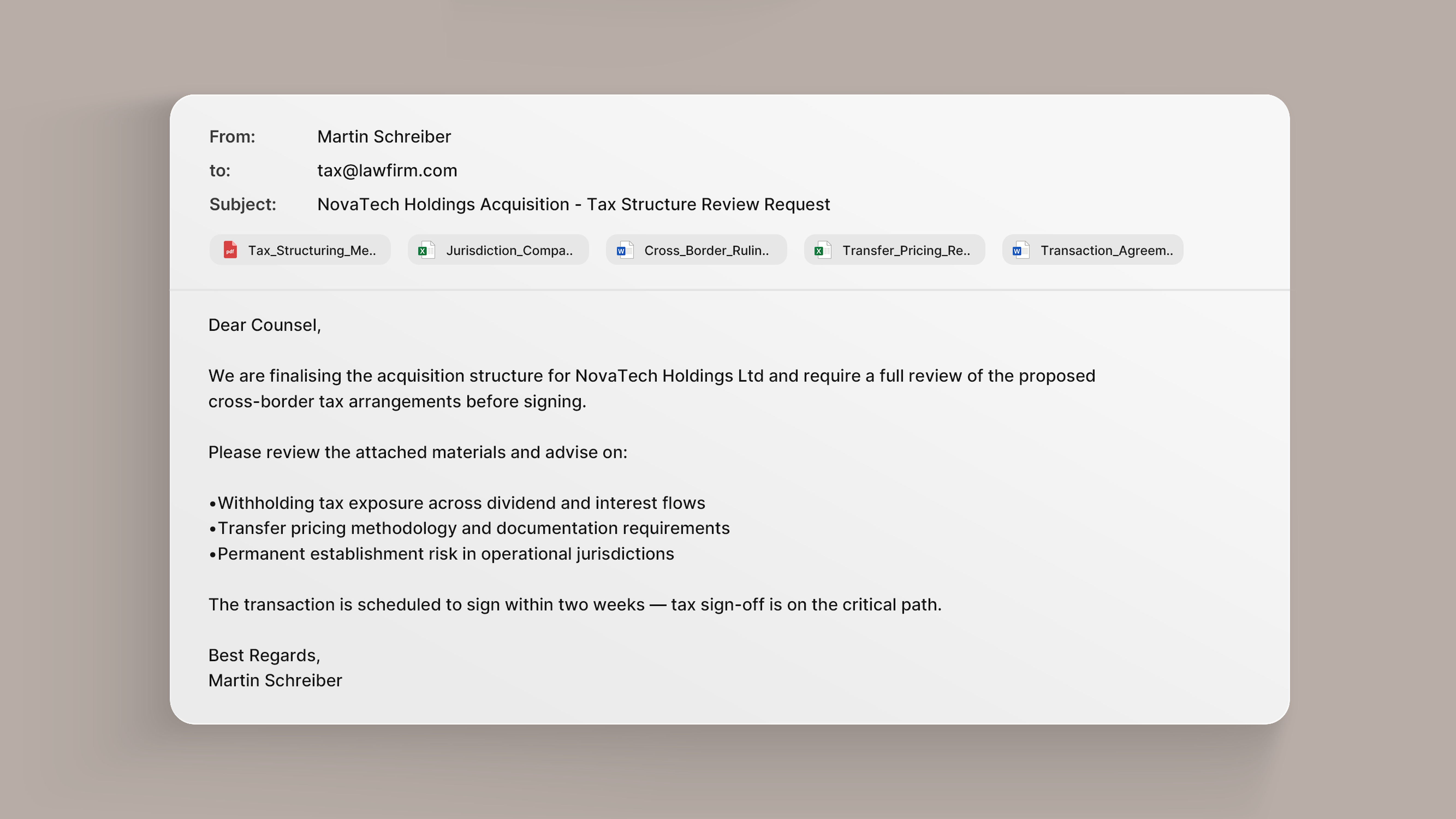 Cross-Border Tax Analysis