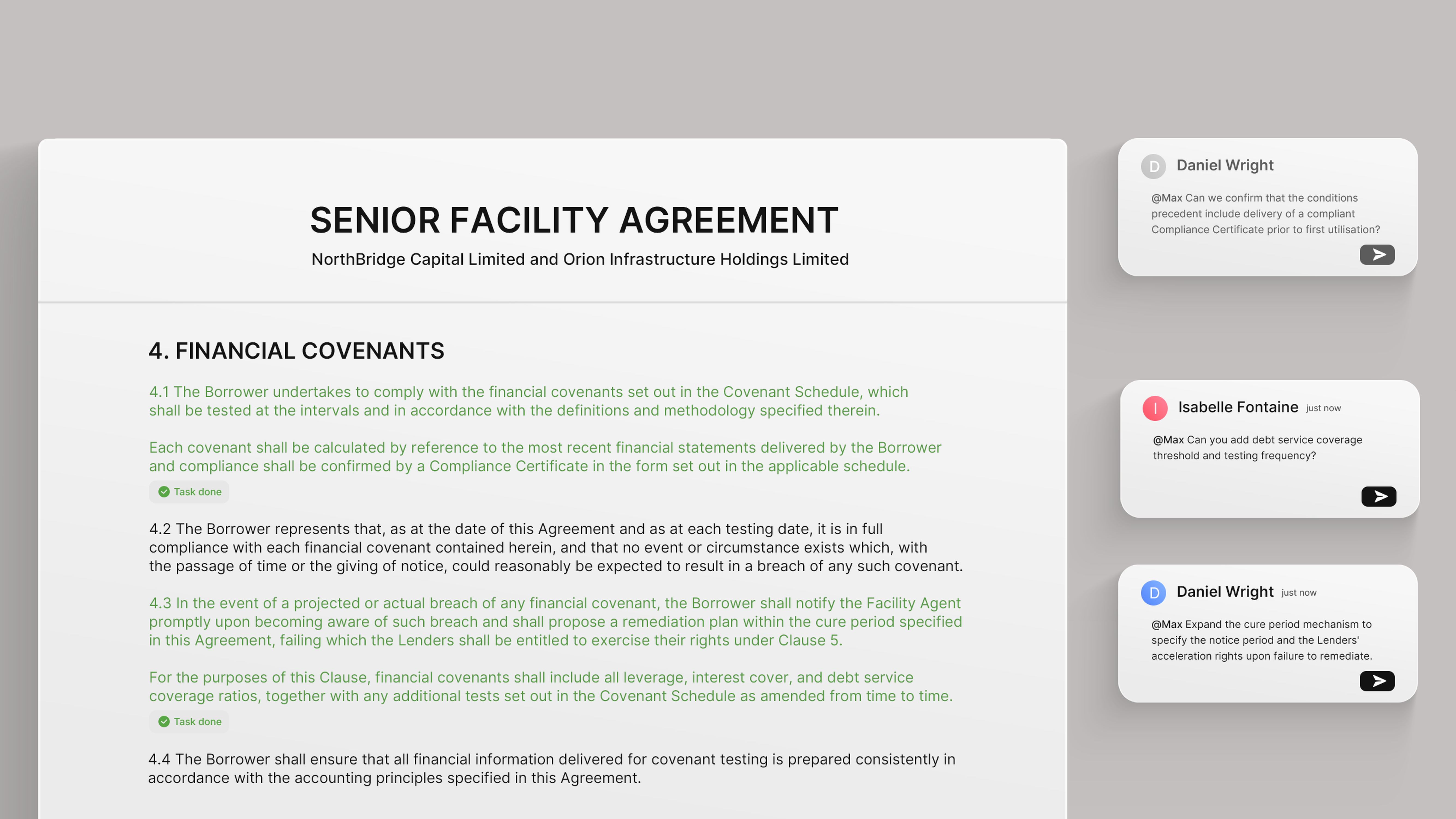 Amendment and Restructuring Drafting