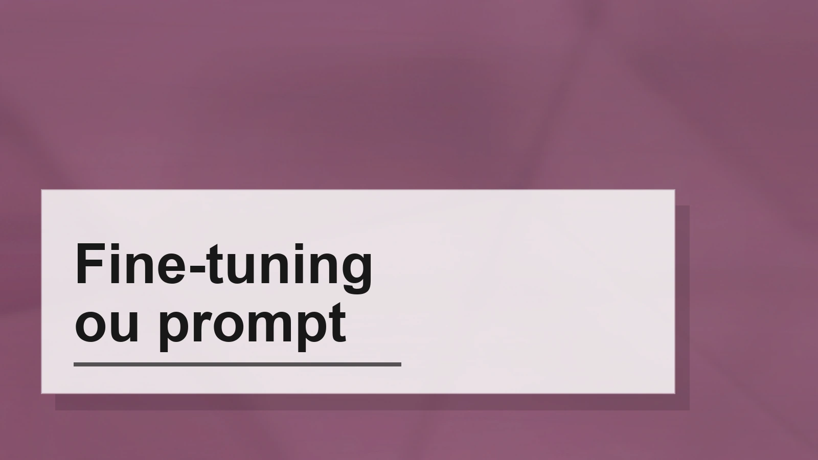 Composition typographique du terme Fine-tuning ou prompt