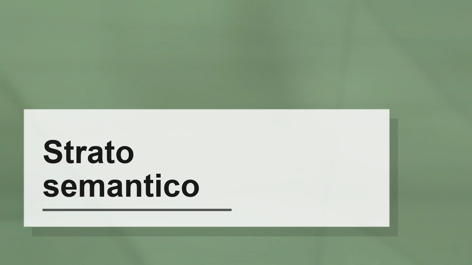 Composizione tipografica del termine Strato semantico