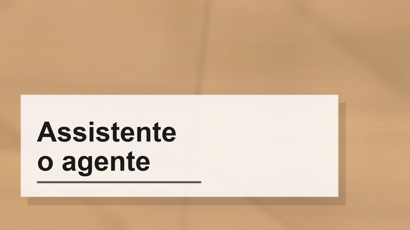 Composizione tipografica del termine Assistente o agente