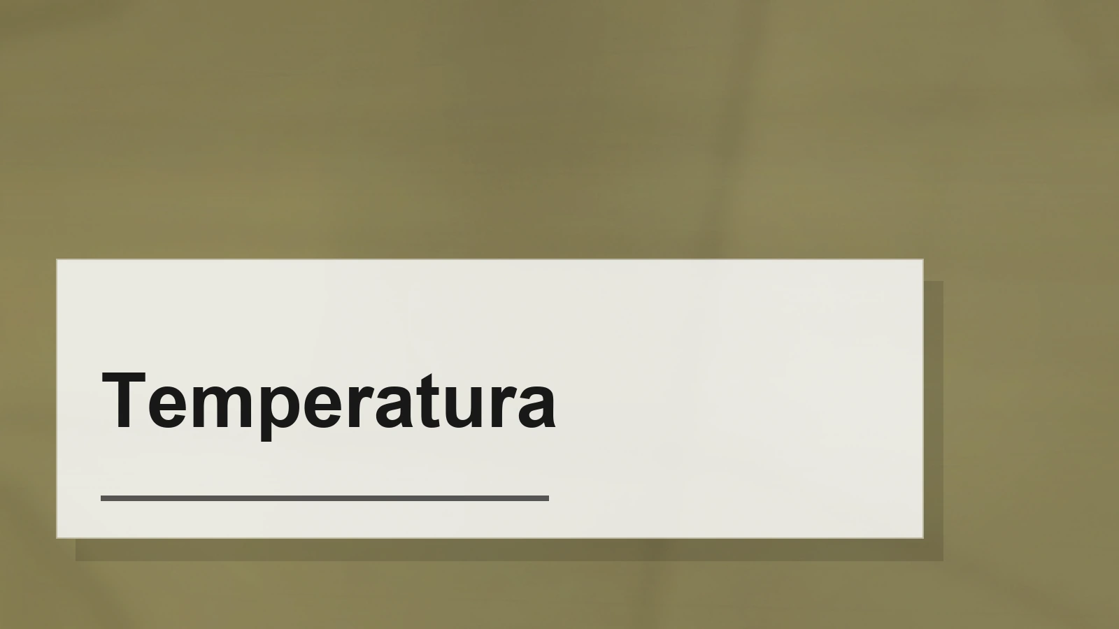 Composizione tipografica del termine Temperatura