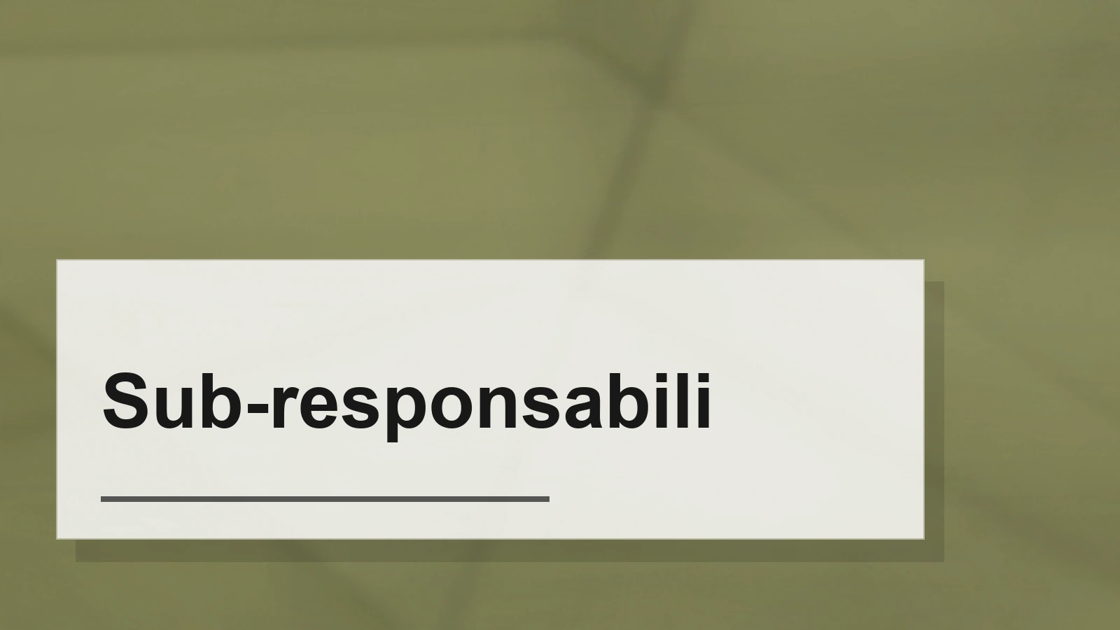 Composizione tipografica del termine Sub-responsabili