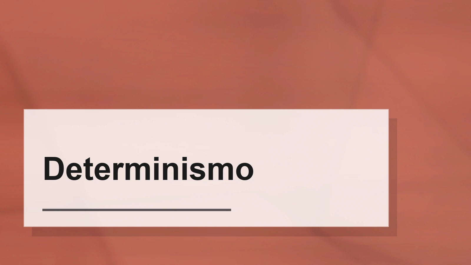 Composizione tipografica del termine Determinismo